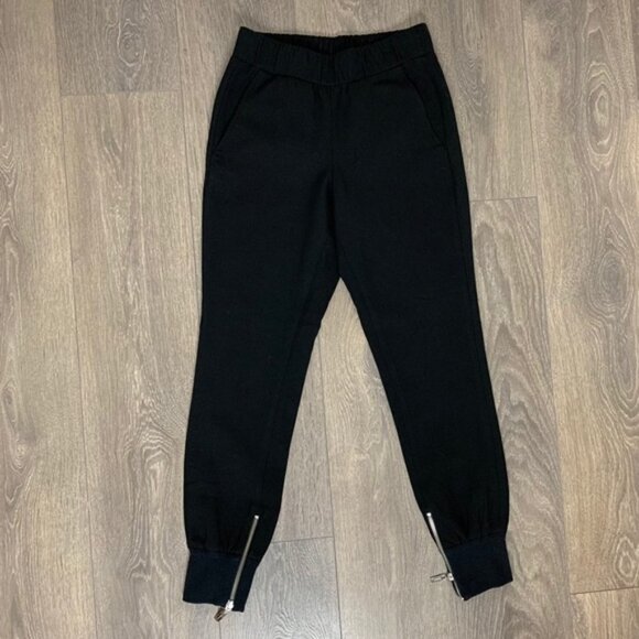Aritzia Babaton Finch Pants Trouser Jogger Cuff Skinny Leg Zipper Ankle black XS - Picture 6 of 14